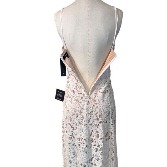 LULUS One Wish white/cream lace midi dress Size Small NEW WITH TAGS - Picture 5 of 11